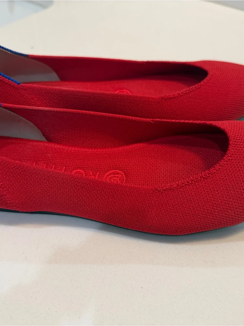 Rothy's Red Knit Ballet Flats